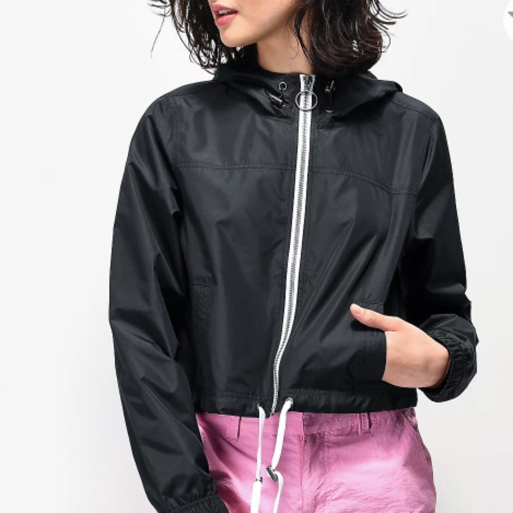 Crop Windbreaker Jacket